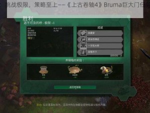 玩家心得：挑战极限，策略至上——《上古卷轴4》Bruma巨大门任务闪电通关攻略