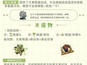 《原神》新角色纳西妲技能深度解析：探索草元素之力与元素战斗的奥秘