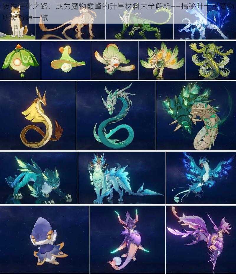转生进化之路:成为魔物巅峰的升星材料大全解析——揭秘升十星魔物所需资源一览