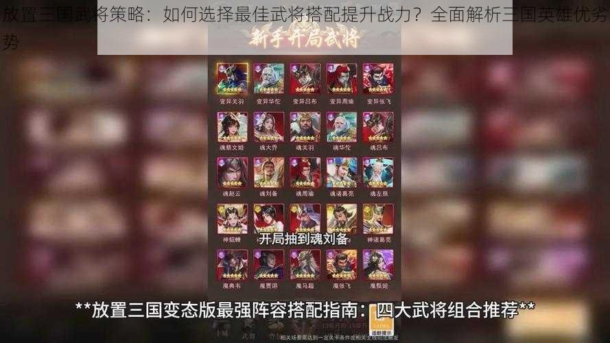 放置三国武将策略：如何选择最佳武将搭配提升战力？全面解析三国英雄优劣势