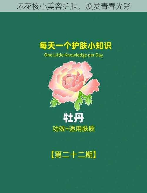 添花核心美容护肤，焕发青春光彩