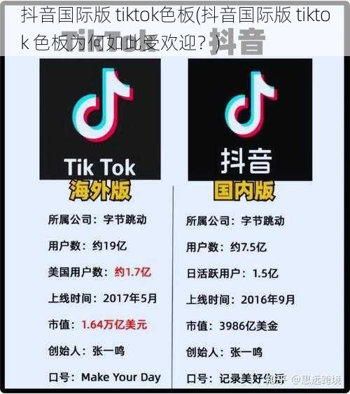 抖音国际版 tiktok色板(抖音国际版 tiktok 色板为何如此受欢迎？)