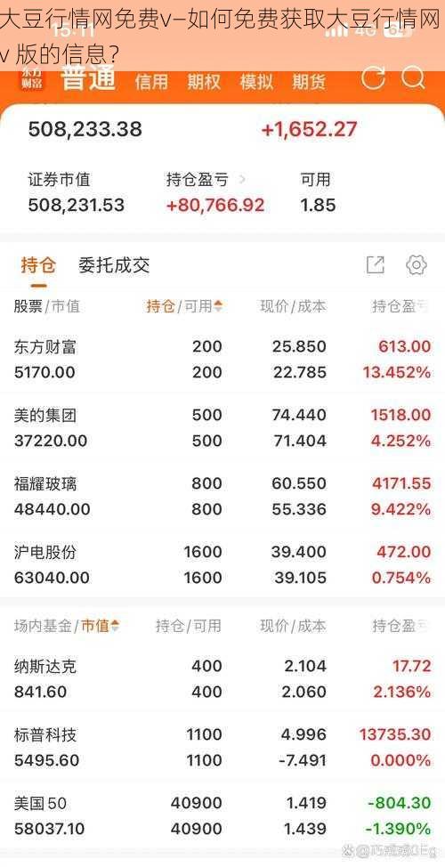 大豆行情网免费v—如何免费获取大豆行情网 v 版的信息？