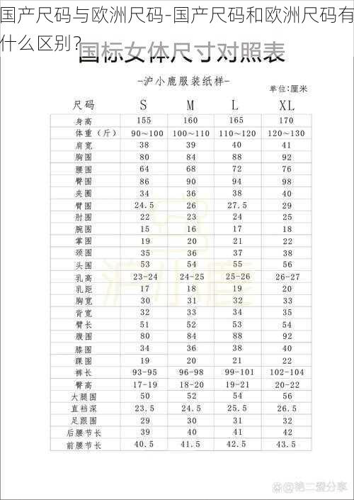 国产尺码与欧洲尺码-国产尺码和欧洲尺码有什么区别？