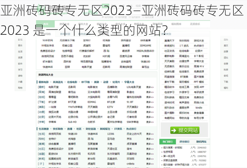 亚洲砖码砖专无区2023—亚洲砖码砖专无区 2023 是一个什么类型的网站？