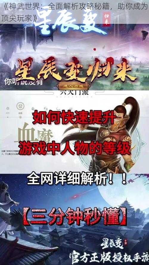 《神武世界：全面解析攻略秘籍，助你成为顶尖玩家》