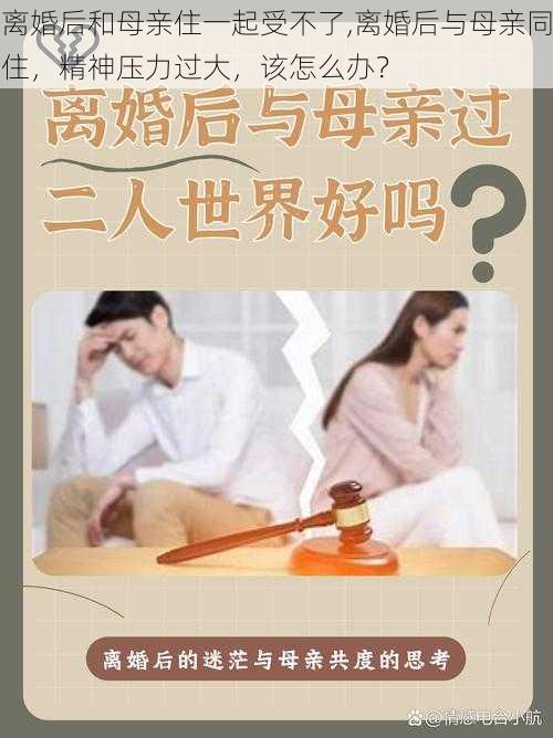 离婚后和母亲住一起受不了,离婚后与母亲同住，精神压力过大，该怎么办？