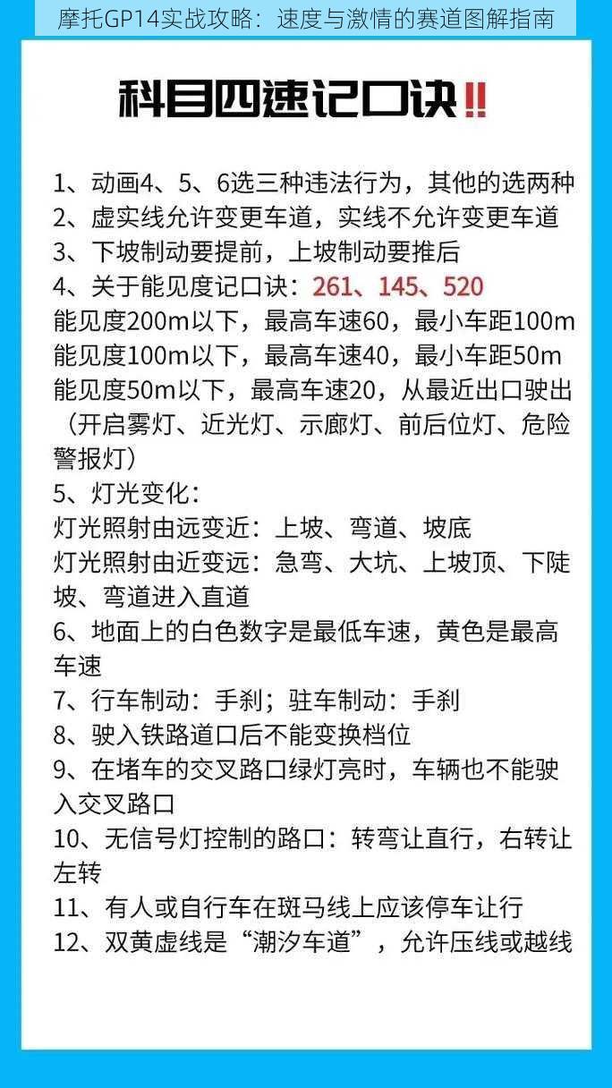 摩托GP14实战攻略：速度与激情的赛道图解指南