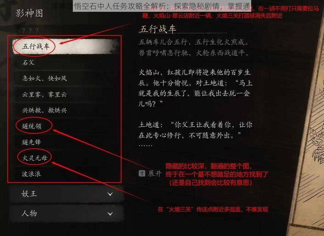 黑神话悟空石中人任务攻略全解析：探索隐秘剧情，掌握通关秘籍