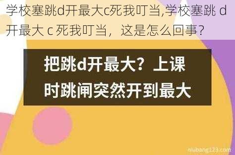 学校塞跳d开最大c死我叮当,学校塞跳 d 开最大 c 死我叮当，这是怎么回事？