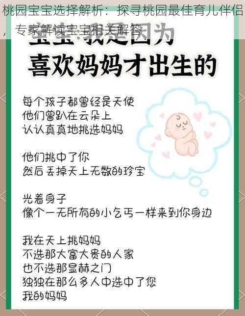 桃园宝宝选择解析：探寻桃园最佳育儿伴侣，专家解读宝宝相关解答