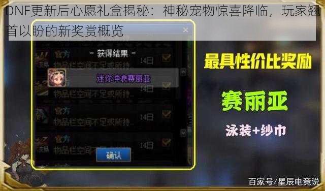 DNF更新后心愿礼盒揭秘：神秘宠物惊喜降临，玩家翘首以盼的新奖赏概览