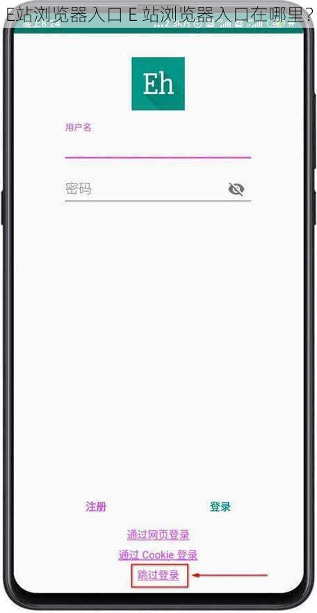 E站浏览器入口 E 站浏览器入口在哪里？
