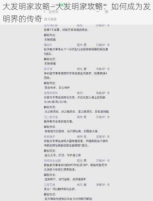 大发明家攻略—大发明家攻略：如何成为发明界的传奇