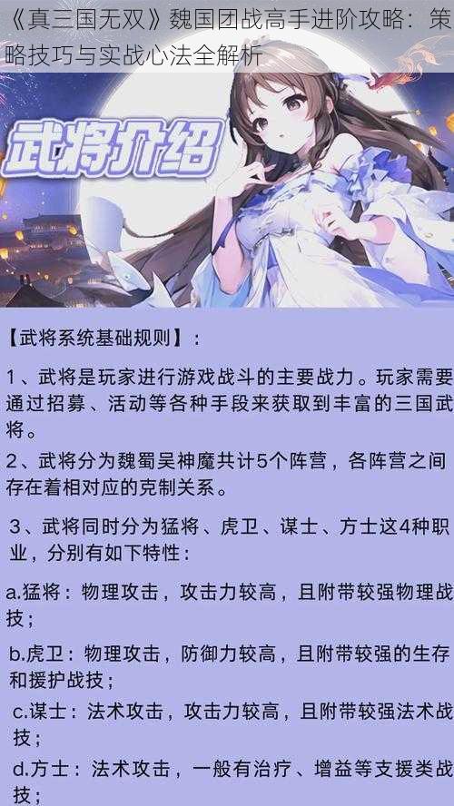 《真三国无双》魏国团战高手进阶攻略：策略技巧与实战心法全解析