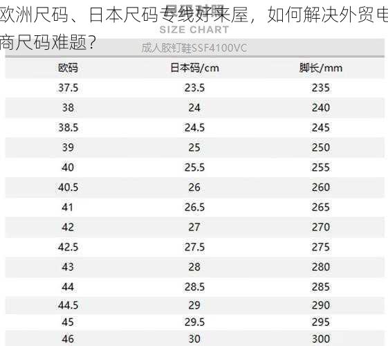 欧洲尺码、日本尺码专线好来屋，如何解决外贸电商尺码难题？