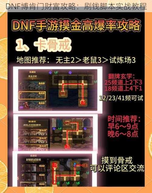 DNF博肯门财富攻略：刷钱脚本实战教程