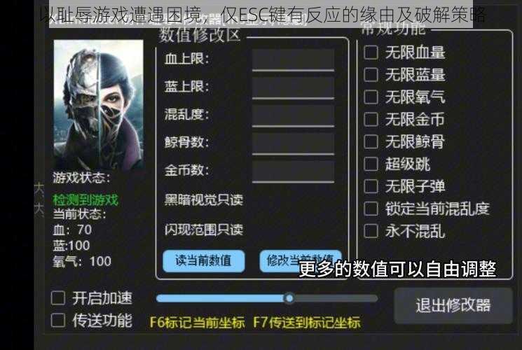 以耻辱游戏遭遇困境，仅ESC键有反应的缘由及破解策略