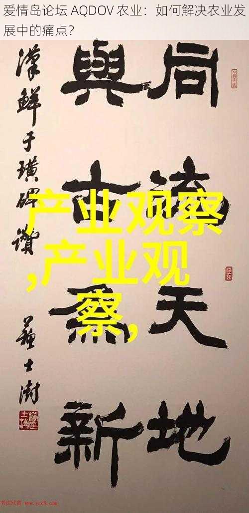 爱情岛论坛 AQDOV 农业：如何解决农业发展中的痛点？