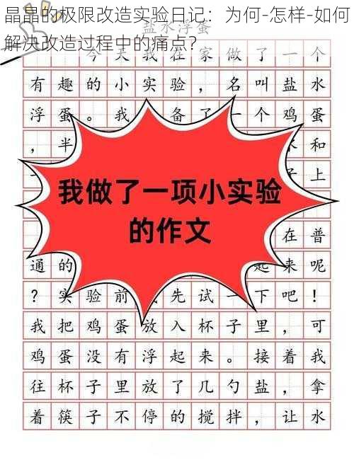 晶晶的极限改造实验日记：为何-怎样-如何解决改造过程中的痛点？